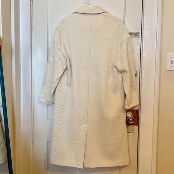 ZARA DOUBLE BREASTED TEXTURED OVERSIZED COAT - XS - Picture 3 of 6